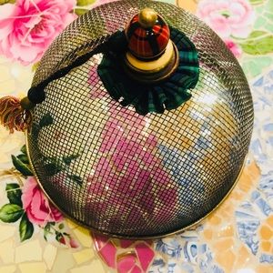 McKenzie childs Vintage Victoria Richard Plaid Mesh Dome. Small size